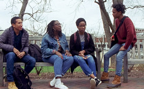Still frame from the movie BLACK BUS STOP
